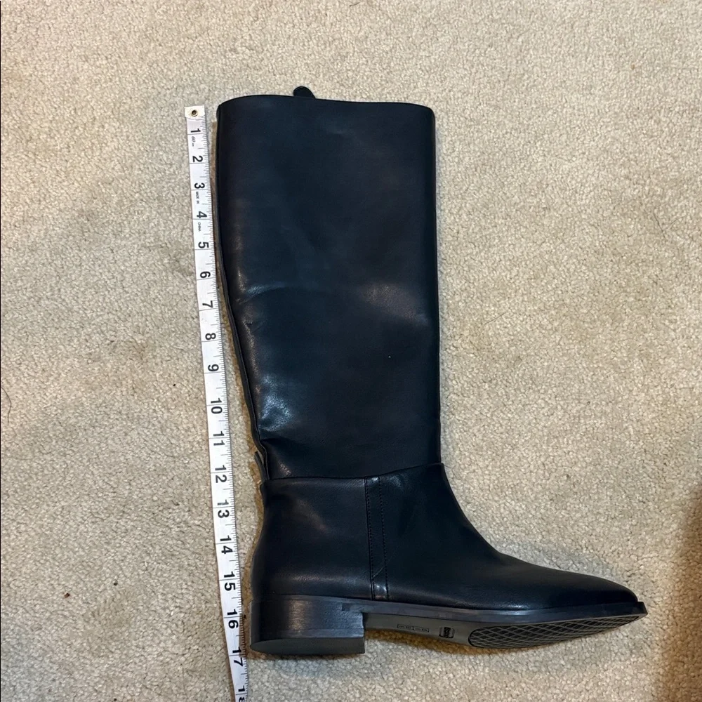 AEROSOLES Black Faux Leather Tall Boots-Size 8